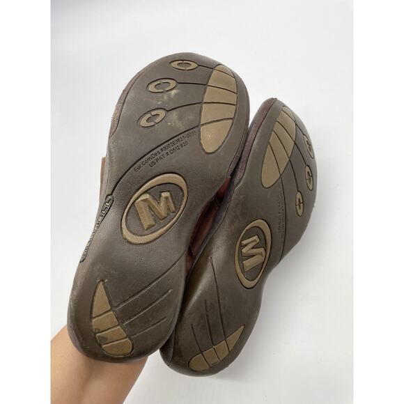 Merrell Denise‎ Sandals Womens 6 Garden Thong Brown Leather Wide Strap *read - Picture 6 of 8